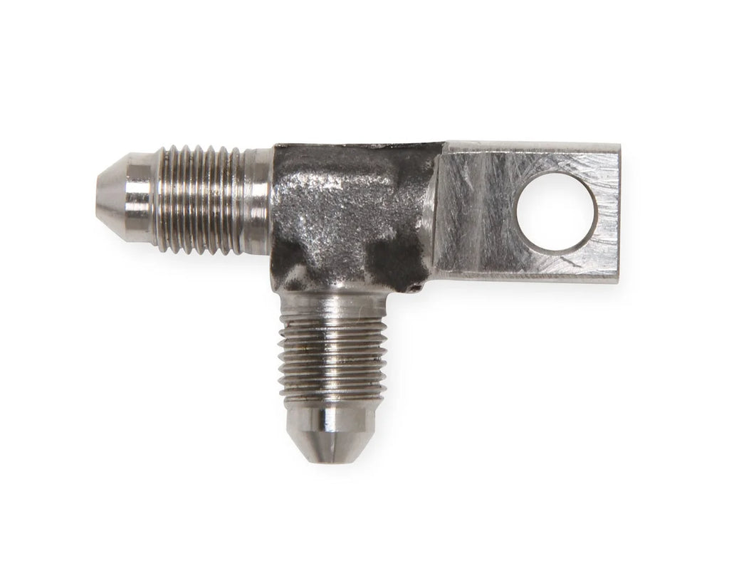 Earl's Performance Earl's -3 Male to -3 Male 90 Degree Frame Saver w/ Bolt-On Mount 6453793ERL