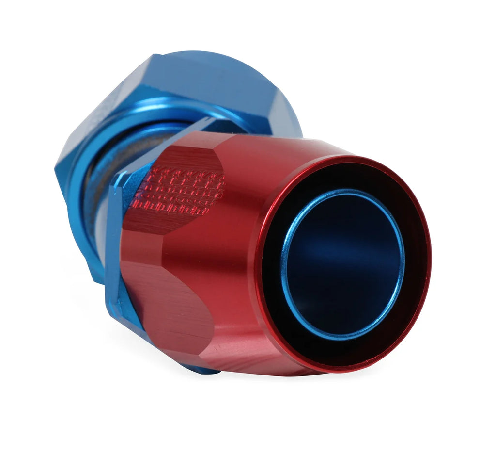 Earl's Performance Earls 45 Degree Auto-Fit Hose End AN -20 - Red/Blue 304620ERL - Side View