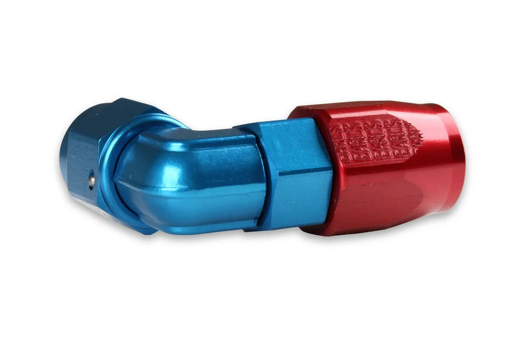 Earl's Performance Earls 90 Degree Swivel-Seal® Hose End AN -16 - Red/Blue 809016ERL - Side View