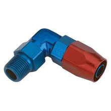 Load image into Gallery viewer, Earl's Performance Earls 90 Degree Swivel-Seal® Hose End -1/4" NPT Male to -6 Hose - Red/Blue 829006ERL