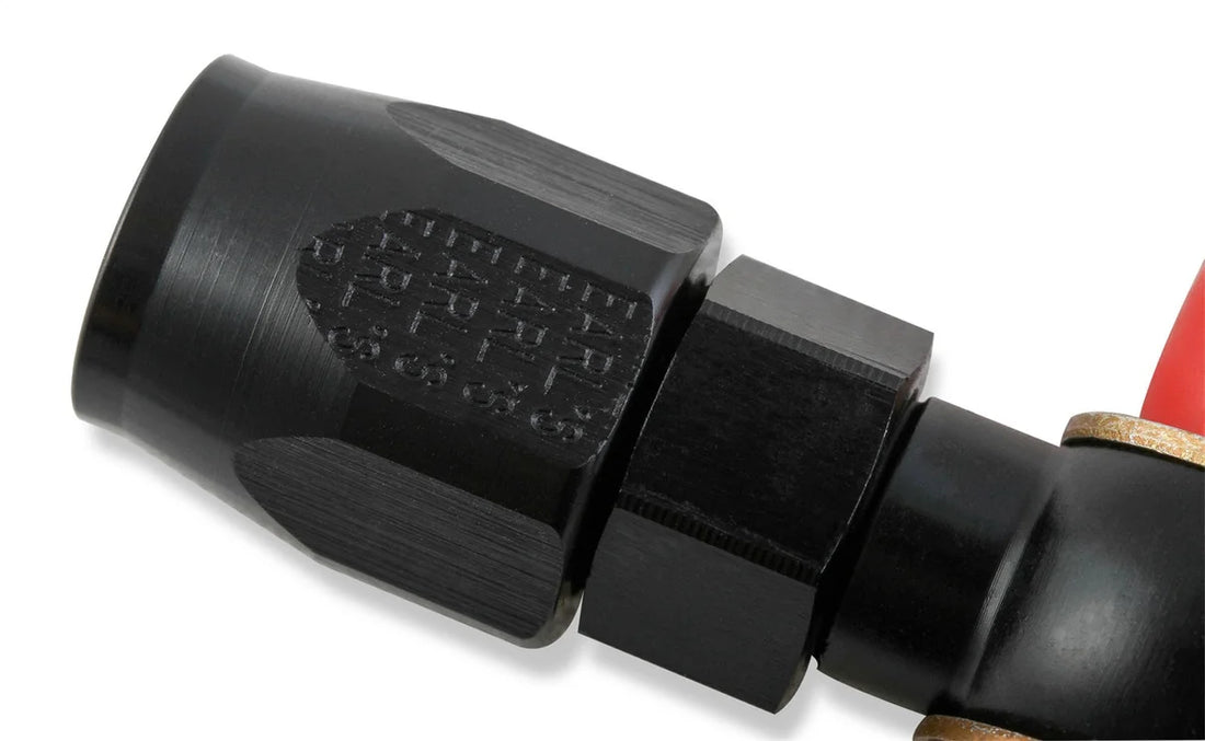 Earl's Performance Earls 9/16"-24 Double Bango Swivel-Seal® Hose End AN -6 Black AT807994ERL - Side View