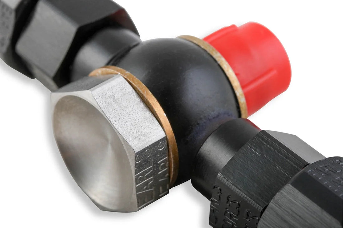 Earl's Performance Earls 9/16"-24 Double Bango Swivel-Seal® Hose End AN -6 Black AT807994ERL - Back View