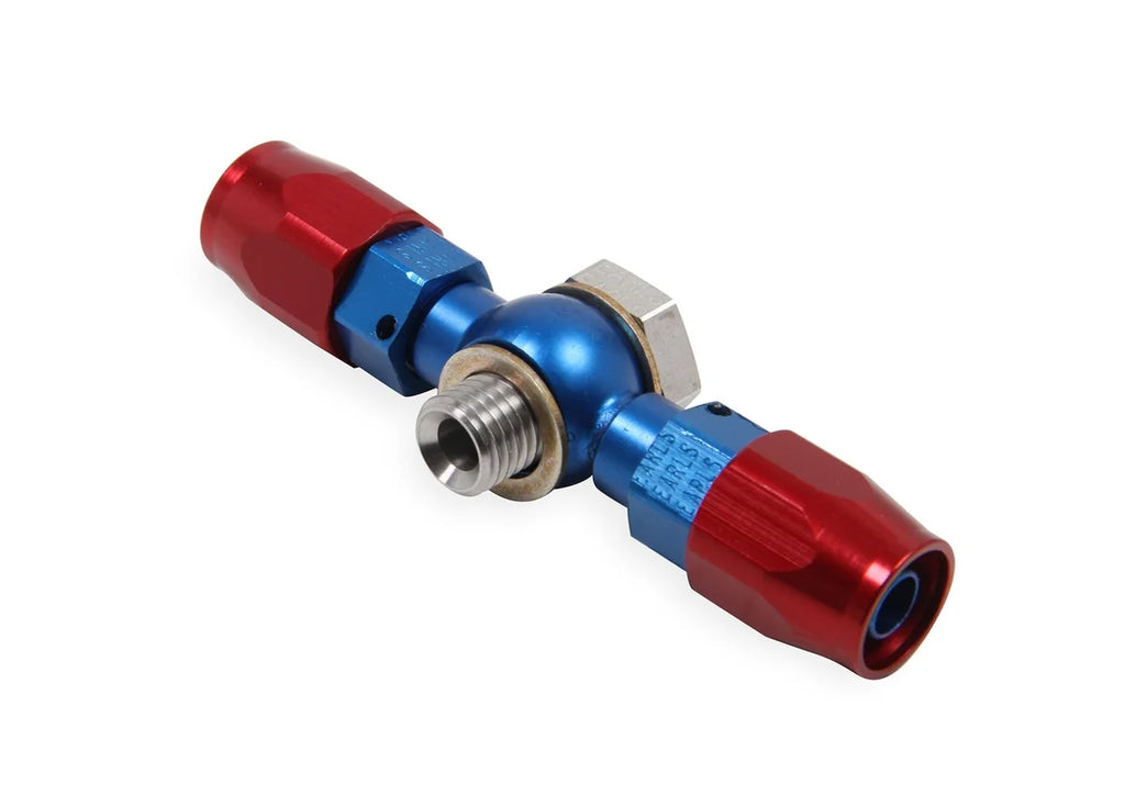Earl's Performance Earls 9/16"-24 Double Bango Swivel-Seal® Hose End AN -6 Red/Blue 807994ERL