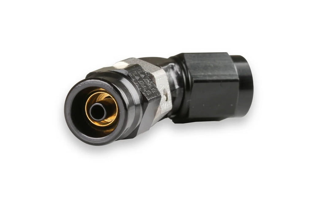 Earl's Performance Earl's Adj. Low Profile 45 Degree Speed-Seal Hose End, -6 Hose Size, 6 Nut Size AT604536ERL - Side View