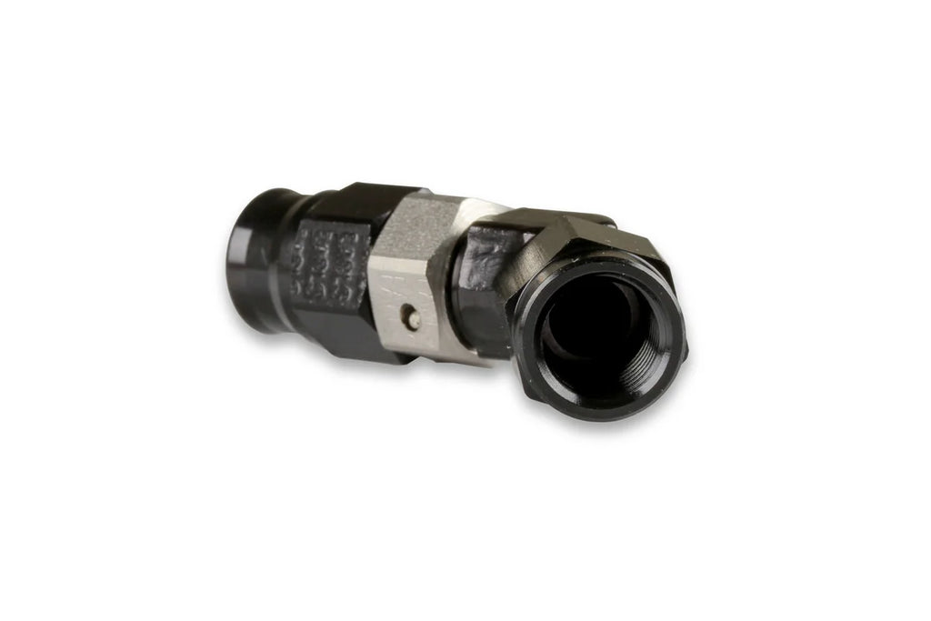 Earl's Performance Earl's Adj. Low Profile 45 Degree Speed-Seal Hose End, -6 Hose Size, 6 Nut Size AT604536ERL - Back View