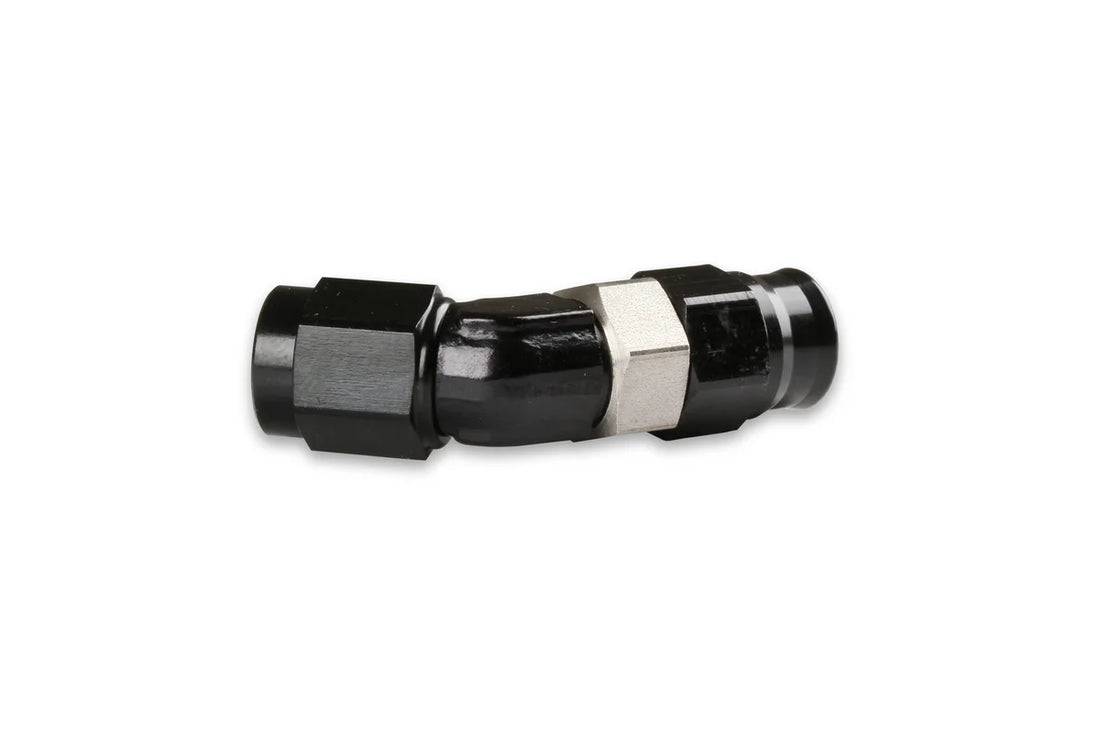 Earl's Performance Earl's Adj. Low Profile 45 Degree Speed-Seal Hose End, -6 Hose Size, 6 Nut Size AT604536ERL - Installat...