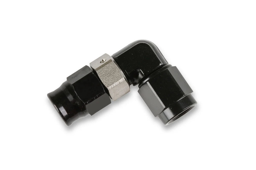 Earl's Performance Earl's Adj. Low Profile 90 Degree Speed-Seal Hose End, -3 Hose Size, 3 Nut Size AT609033ERL - Main Prod...