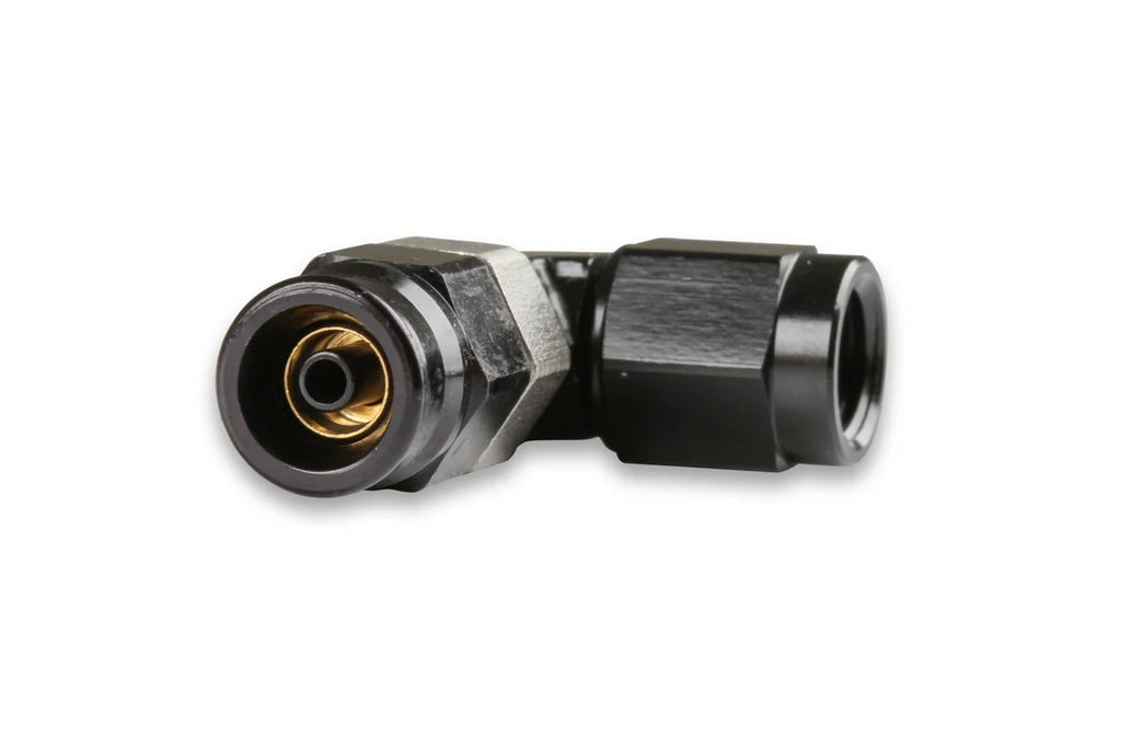 Earl's Performance Earl's Adj. Low Profile 90 Degree Speed-Seal Hose End, -3 Hose Size, 3 Nut Size AT609033ERL - Side View