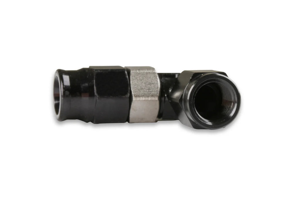 Earl's Performance Earl's Adj. Low Profile 90 Degree Speed-Seal Hose End, -3 Hose Size, 3 Nut Size AT609033ERL - Back View