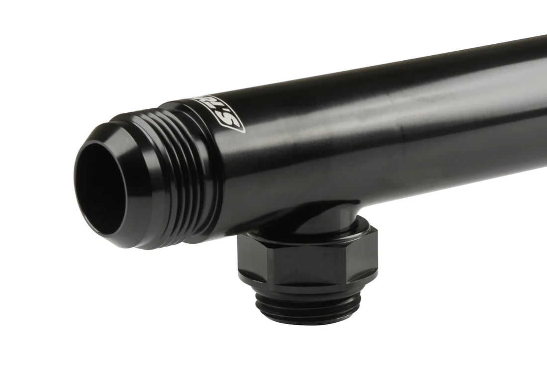 Earl's Performance Earl's Adjustable Coolant Cross-Over Tube -16 AN x(2) -12 AN O-Ring Port Swivels LS0037ERL - Back View