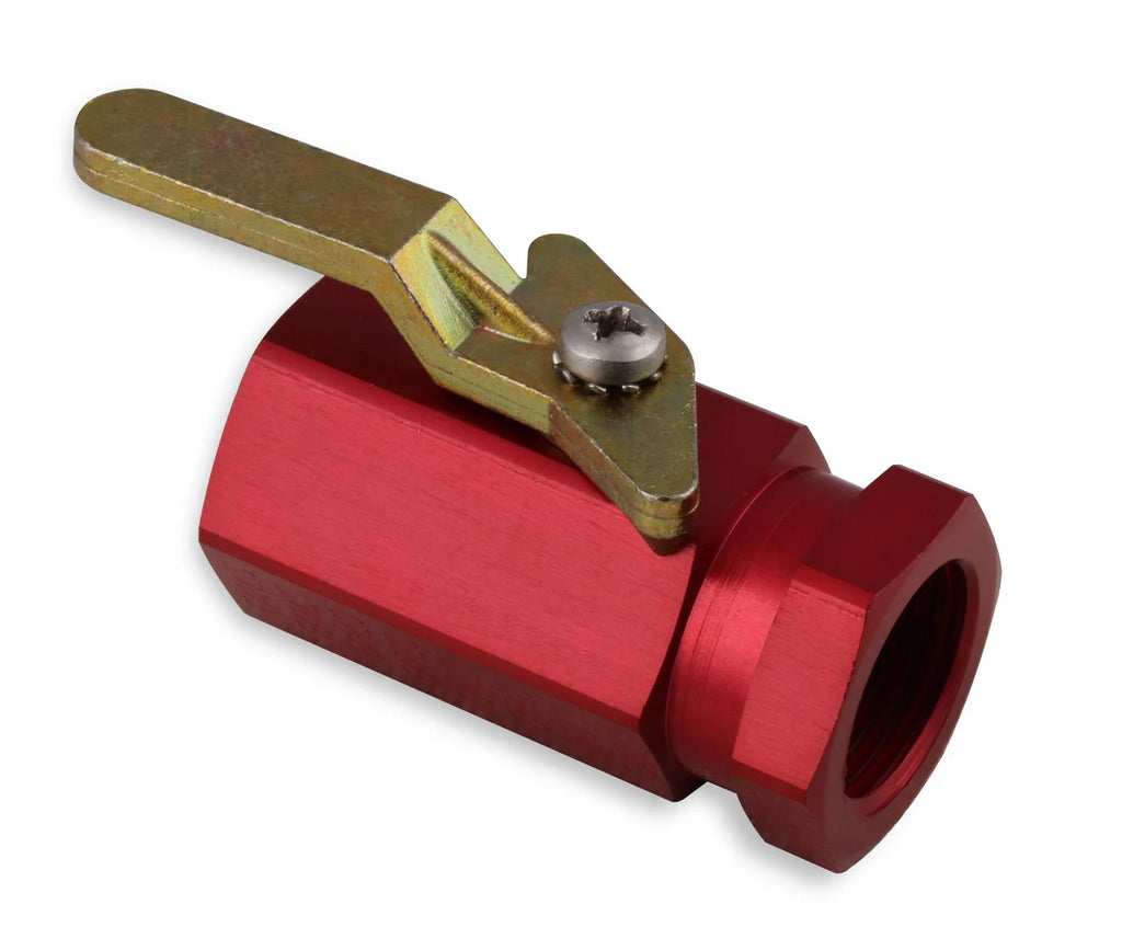 Earl's Performance Earl's Aluminum Shut-Off Valve - Red 230500ERL - Main Product View