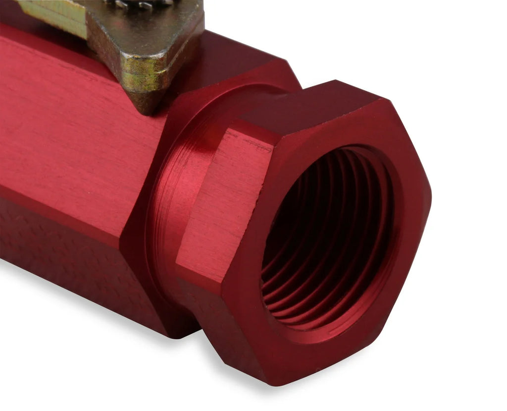 Earl's Performance Earl's Aluminum Shut-Off Valve - Red 230500ERL - Back View