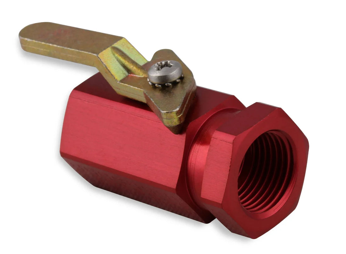 Earl's Performance Earl's Aluminum Shut-Off Valve - Red 230500ERL - Installation View