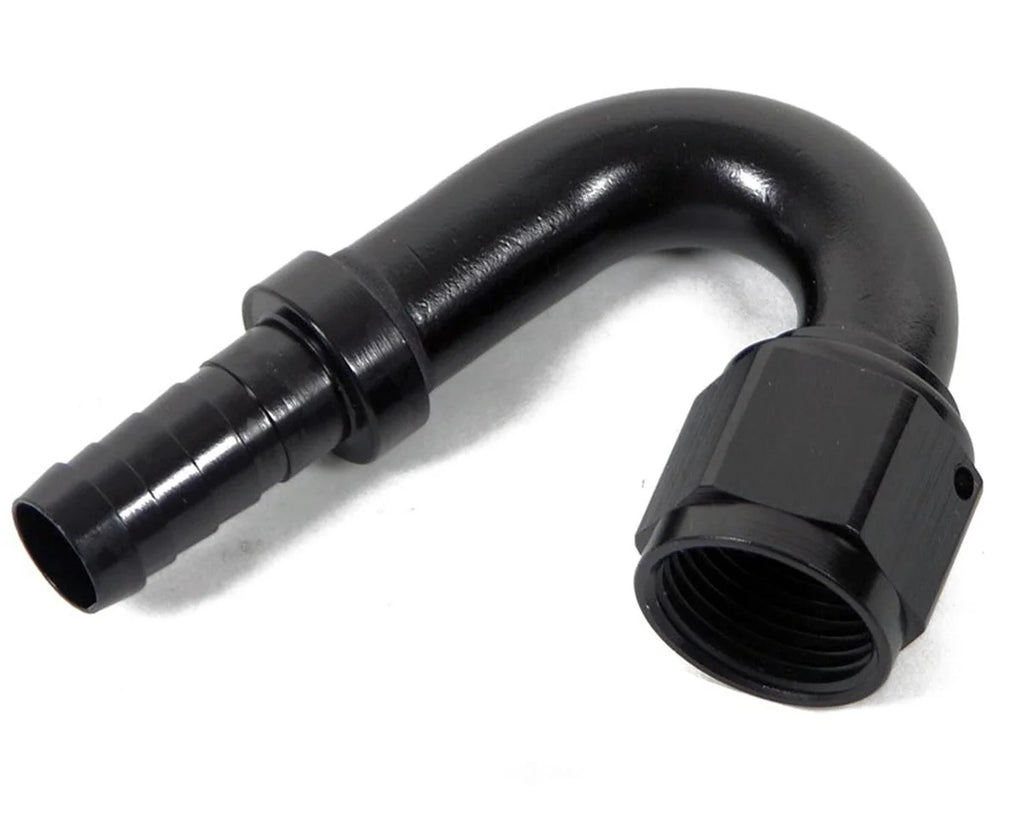 Earl's Performance Earl's Auto-Crimp Hose End - 150 Degree - Size -8 - Black AT715008ERL