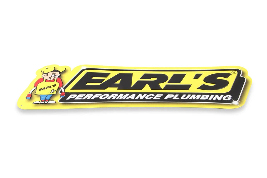 Earl's Performance Earl's Metal Sign - 24" x 8.25" 10000ERL - Side View