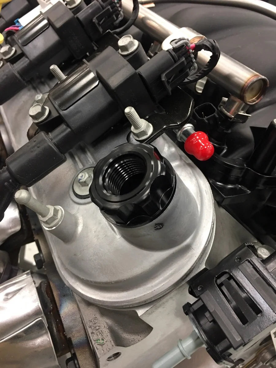 Earl's Performance Earl's Oil Fill Cap w/ PCV Vent 3434122ERL - Installation View