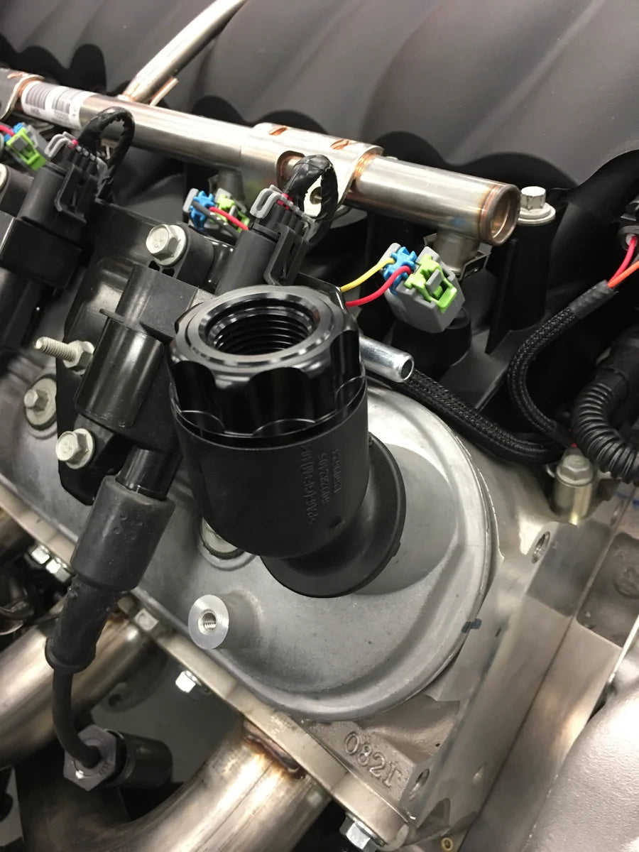 Earl's Performance Earl's Oil Fill Cap w/ PCV Vent 3434122ERL - Installation View