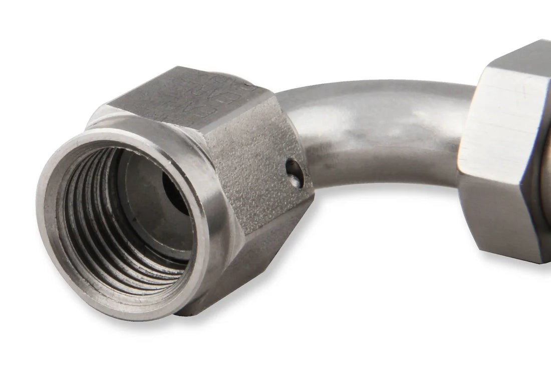 Earl's Performance Earls Power Steering Hose End - 90 Degree -6 AN - Stainless Steel SS139106ERL - Detail View