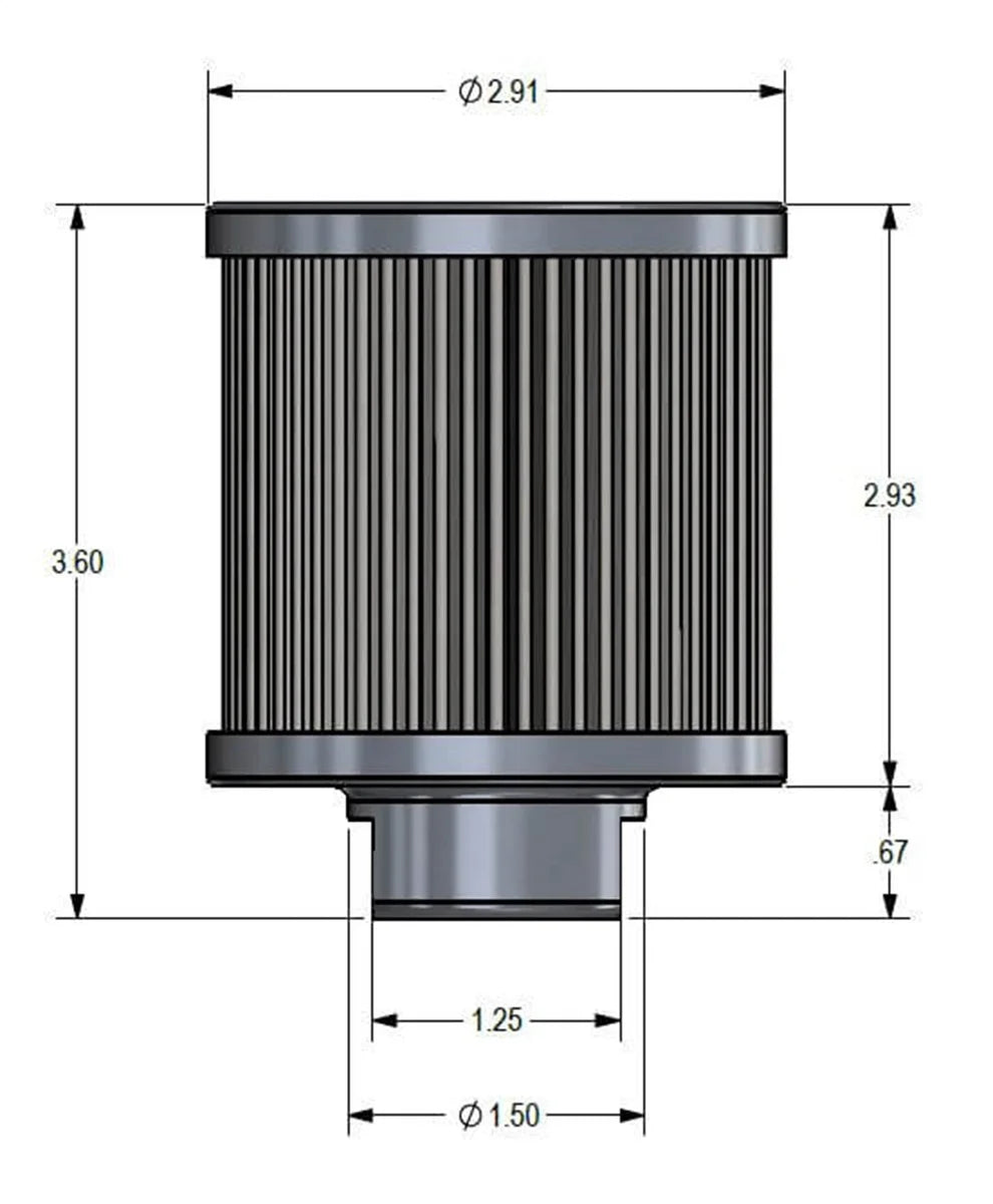 Earl's Performance Earl's Replacement Filter for Catch Tank CT103ERL - Installation View
