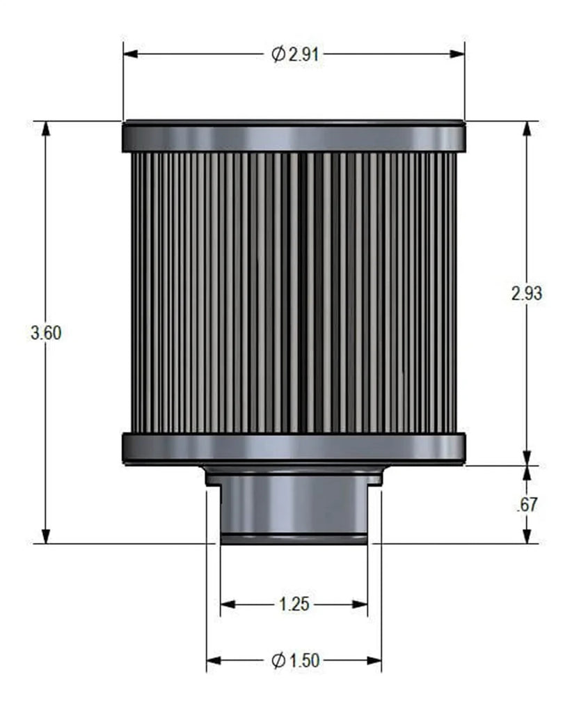 Earl's Performance Earl's Replacement Filter for Catch Tank CT103ERL - Installation View