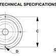 Load image into Gallery viewer, Earl's Performance Earl's Seals-It™ Firewall Grommet for -8 hose and fittings 29G008ERL - Dimension Reference
