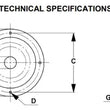 Load image into Gallery viewer, Earl's Performance Earl's Seals-It™ Firewall Grommet for -8 hose and fittings 29G008ERL - Dimension Reference