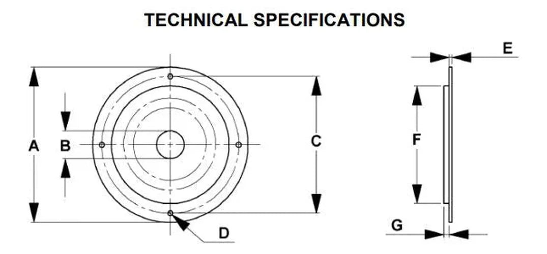 Earl's Performance Earl's Seals-It™ Firewall Grommet for -8 hose and fittings 29G008ERL - Dimension Reference