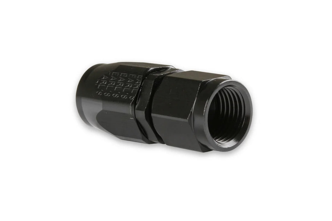 Earl's Performance Earls Straight Swivel-Seal® Hose End AN -6 - Black AT800106ERL - Back View