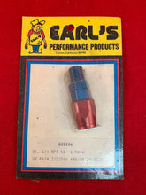 Load image into Gallery viewer, Earl's Performance Earls Straight Swivel-Seal® Hose End -1/4" NPT Male to -6 Hose - Red/Blue 820106ERL - Main Product View
