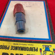 Load image into Gallery viewer, Earl's Performance Earls Straight Swivel-Seal® Hose End -1/4" NPT Male to -6 Hose - Red/Blue 820106ERL - Installation View