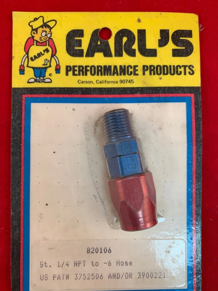 Earl's Performance Earls Straight Swivel-Seal® Hose End -1/4" NPT Male to -6 Hose - Red/Blue 820106ERL - Additional View 6
