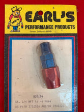 Load image into Gallery viewer, Earl's Performance Earls Straight Swivel-Seal® Hose End -1/4" NPT Male to -6 Hose - Red/Blue 820106ERL - Additional View 6