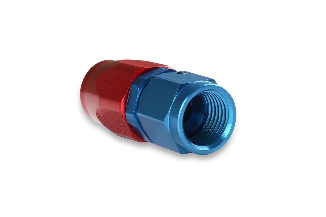 Earl's Performance Earls Straight Swivel-Seal® Hose End AN -16 - Red/Blue 800116ERL - Back View