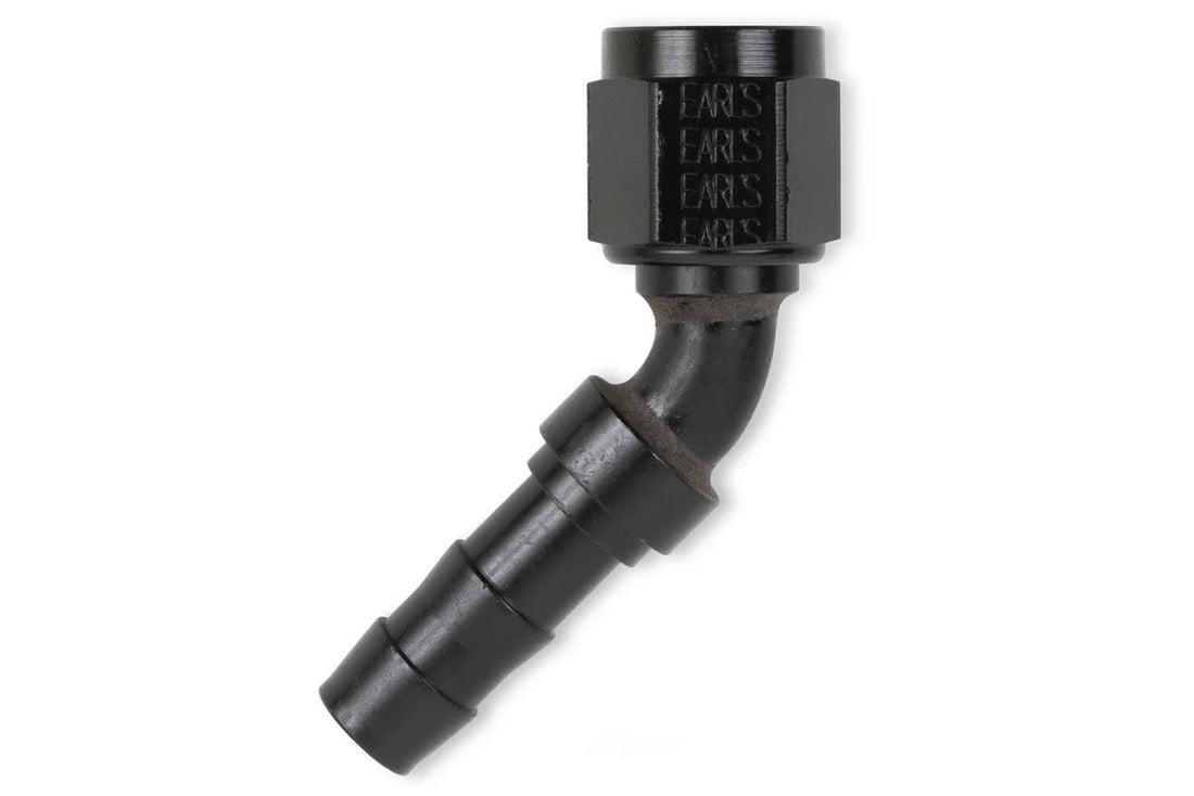 Earl's Performance Earl's Super Stock™ 45 Degree -4 Female to 1/4" Barb AT704645ERL - Side View