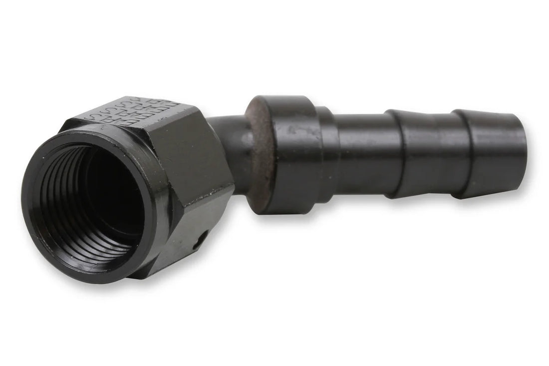 Earl's Performance Earl's Super Stock™ 45 Degree -6 Female to 3/8" Barb AT704667ERL - Side View