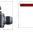Load image into Gallery viewer, Earl's Performance Earl's UltraPro Ball Valve -10 AN Male to Female 230710ERL - Dimension Reference