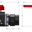 Load image into Gallery viewer, Earl's Performance Earl's UltraPro Ball Valve -8 AN Male to Female 230708ERL - Dimension Reference