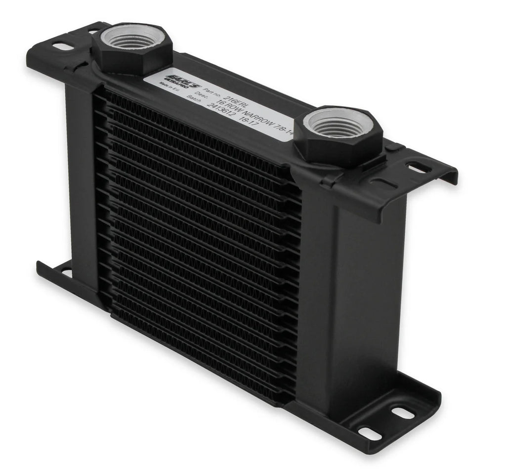 Earl's Performance Earl's UltraPro Oil Cooler - Black - 16 Rows - Narrow Cooler 216ERL - Main Product View