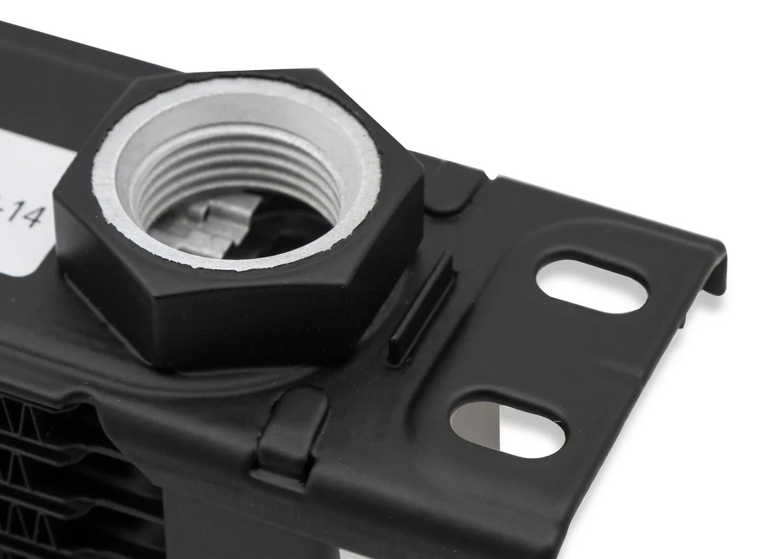 Earl's Performance Earl's UltraPro Oil Cooler - Black - 16 Rows - Narrow Cooler 216ERL - Back View
