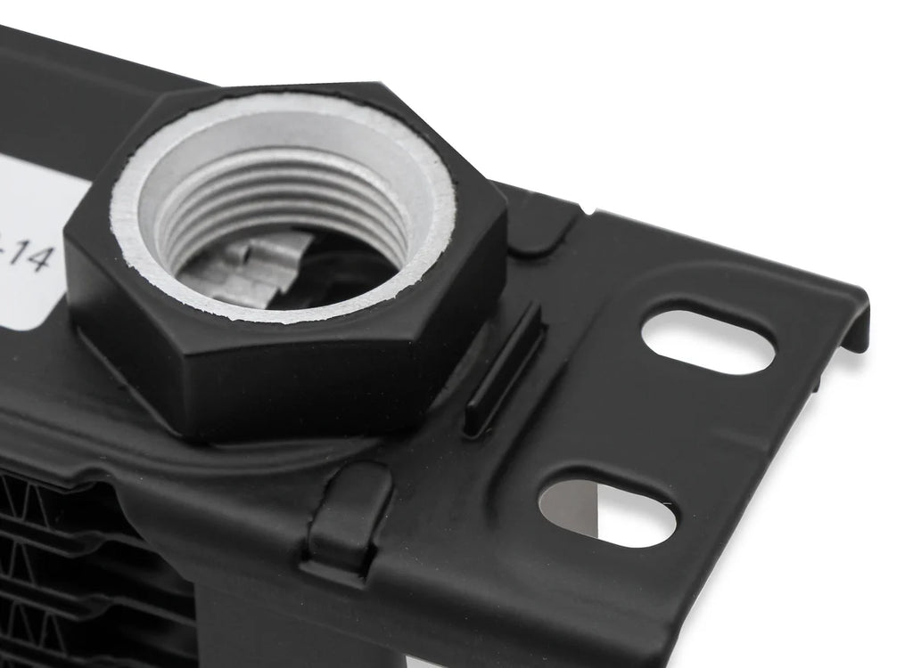 Earl's Performance Earl's UltraPro Oil Cooler - Black - 16 Rows - Narrow Cooler 216ERL - Back View