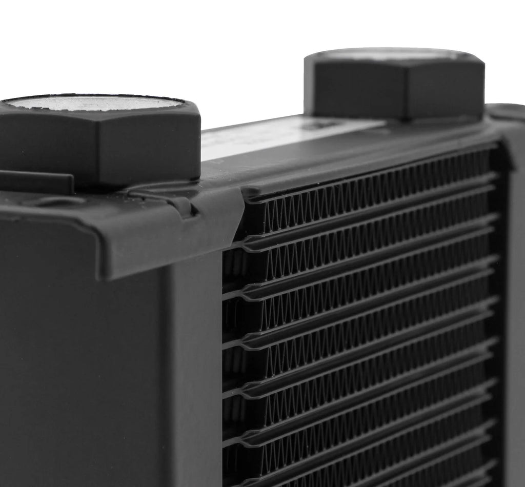 Earl's Performance Earl's UltraPro Oil Cooler - Black - 19 Rows - Narrow Cooler 219ERL - Installation View