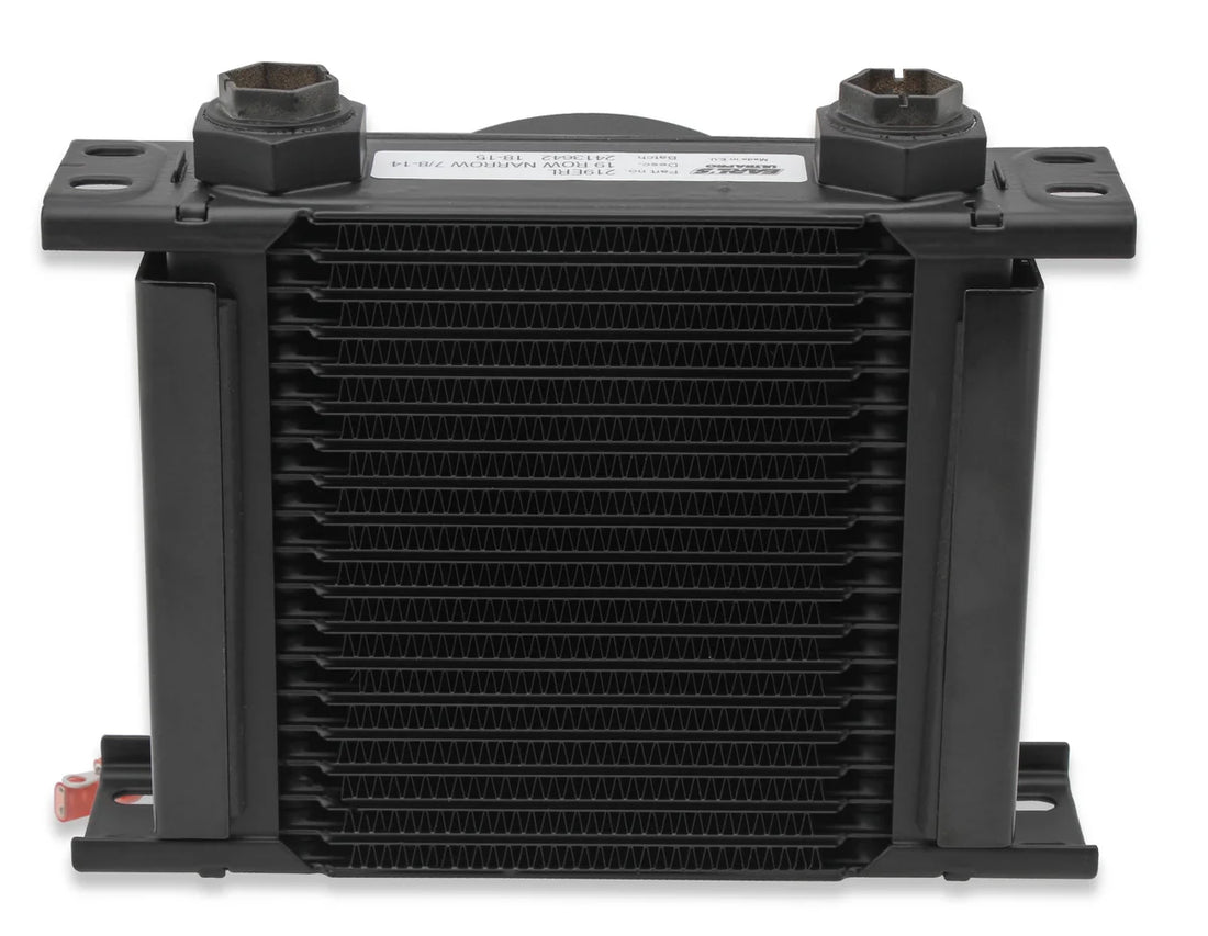 Earl's Performance Earl's UltraPro Oil Cooler w/ Fan Pack - 19 Rows - Narrow Cooler FP219ERL - Back View