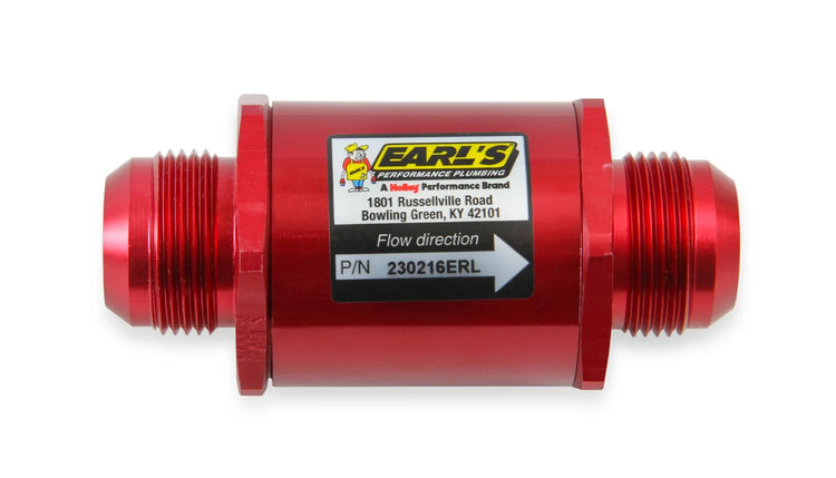 Earl's Performance Fuel Filter w/ Screen Type Element - 85 Micron ...