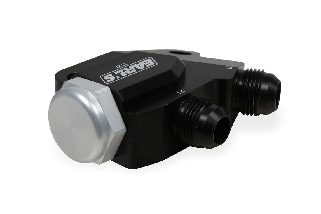 Earl's Performance Gen V LT Side Mount Oil Cooler Adapter w/180 Degree Thermostat 1129ERL - Back View