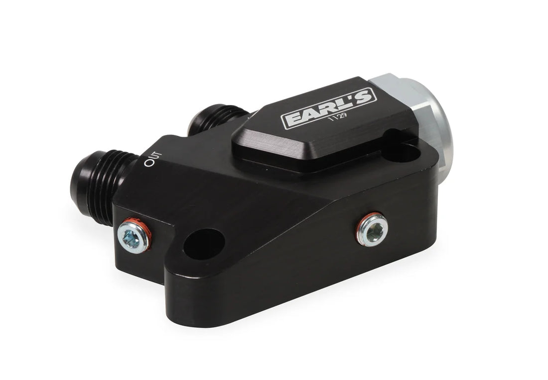 Earl's Performance Gen V LT Side Mount Oil Cooler Adapter w/180 Degree Thermostat 1129ERL - Additional View 5