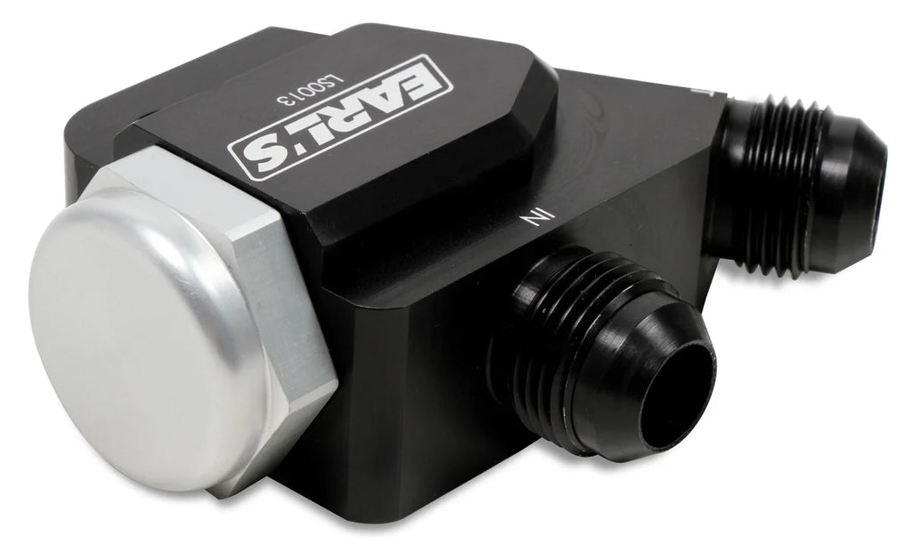 Earl's Performance LS Side Mount Oil Cooler Adapter w/ 212 degree thermostat LS0013ERL - Installation View