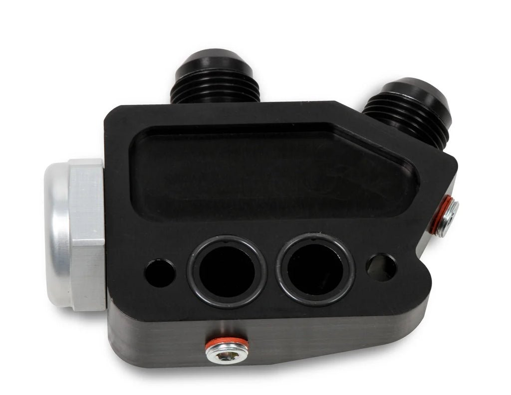 Earl's Performance LS Side Mount Oil Cooler Adapter w/ 212 degree thermostat LS0013ERL - Additional View 6