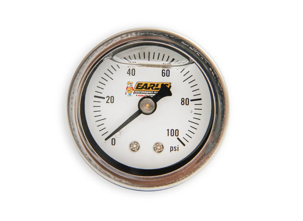 Earl's Performance Oil-Filled - 0-100 PSI - 1/8" NPT Male Thread 100187ERL - Main Product View