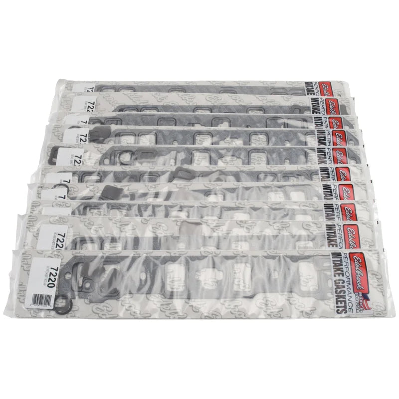 Edelbrock 10 Pack of 7220 Intake Gasket Sets - Side View