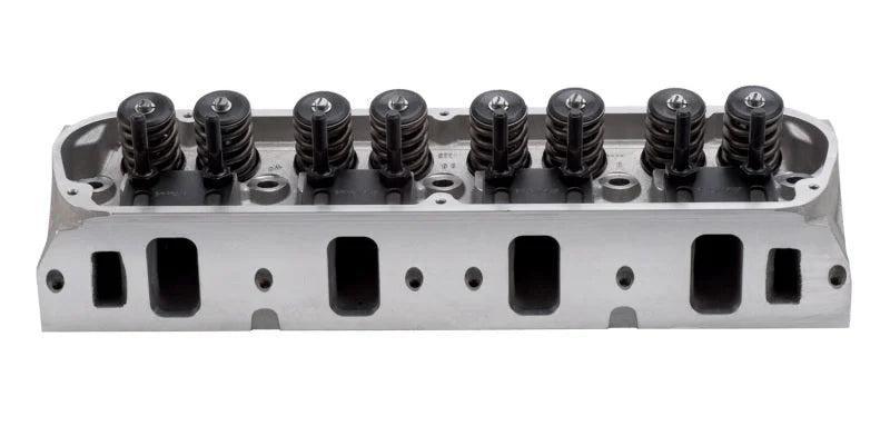 Edelbrock 1Pr SBF Cyl Head E-205 2 08 Intake Complete Complete (Pair) Assembled w/ Springs - Side View